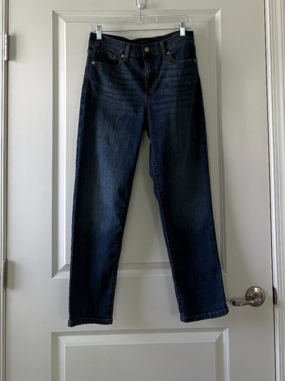 Banana Republic High-Rise Dark Indigo Wash Slim Blue Jeans Size 6/28